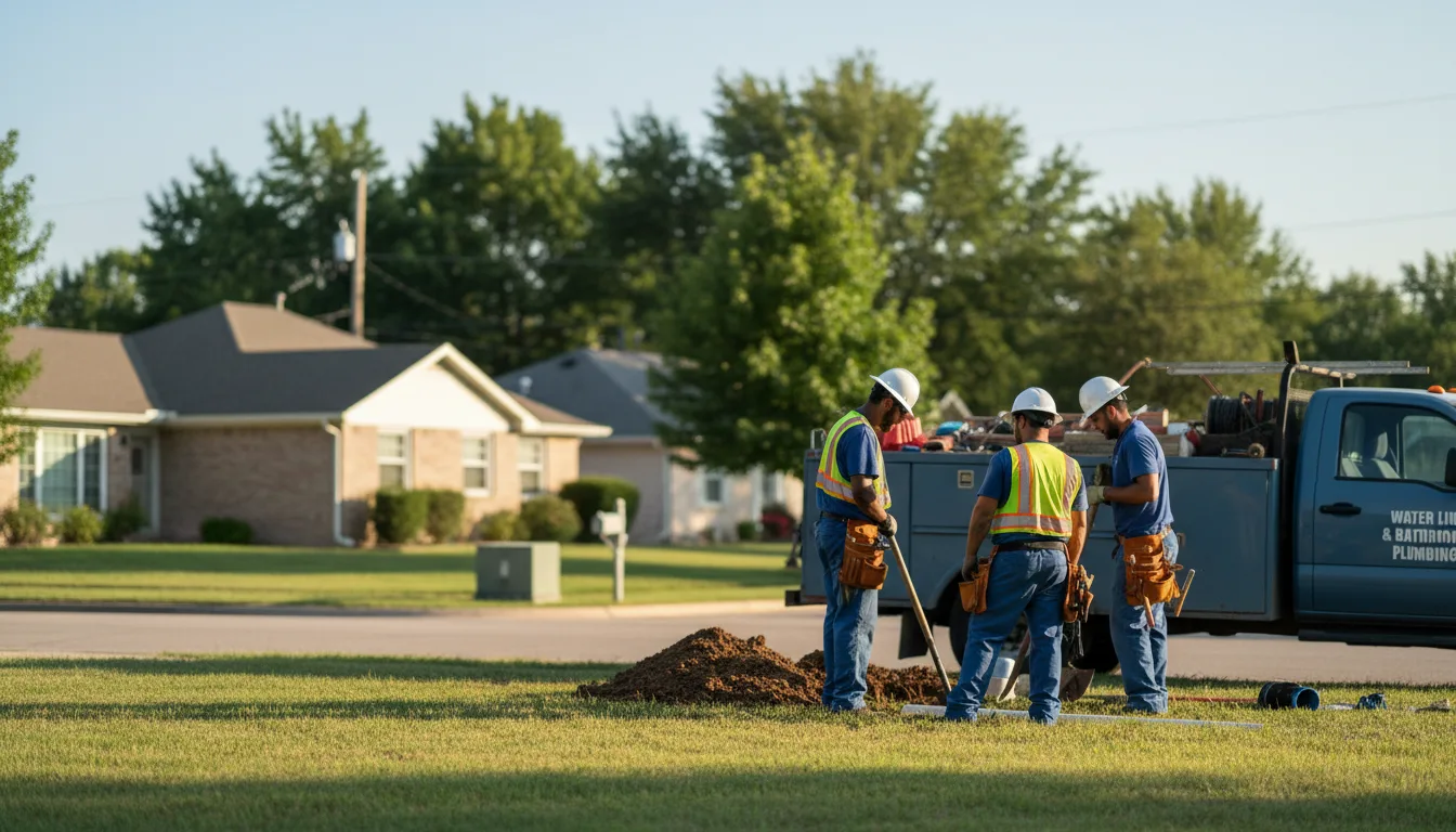 Residential water line and bathroom plumbing service in Charlton, MA